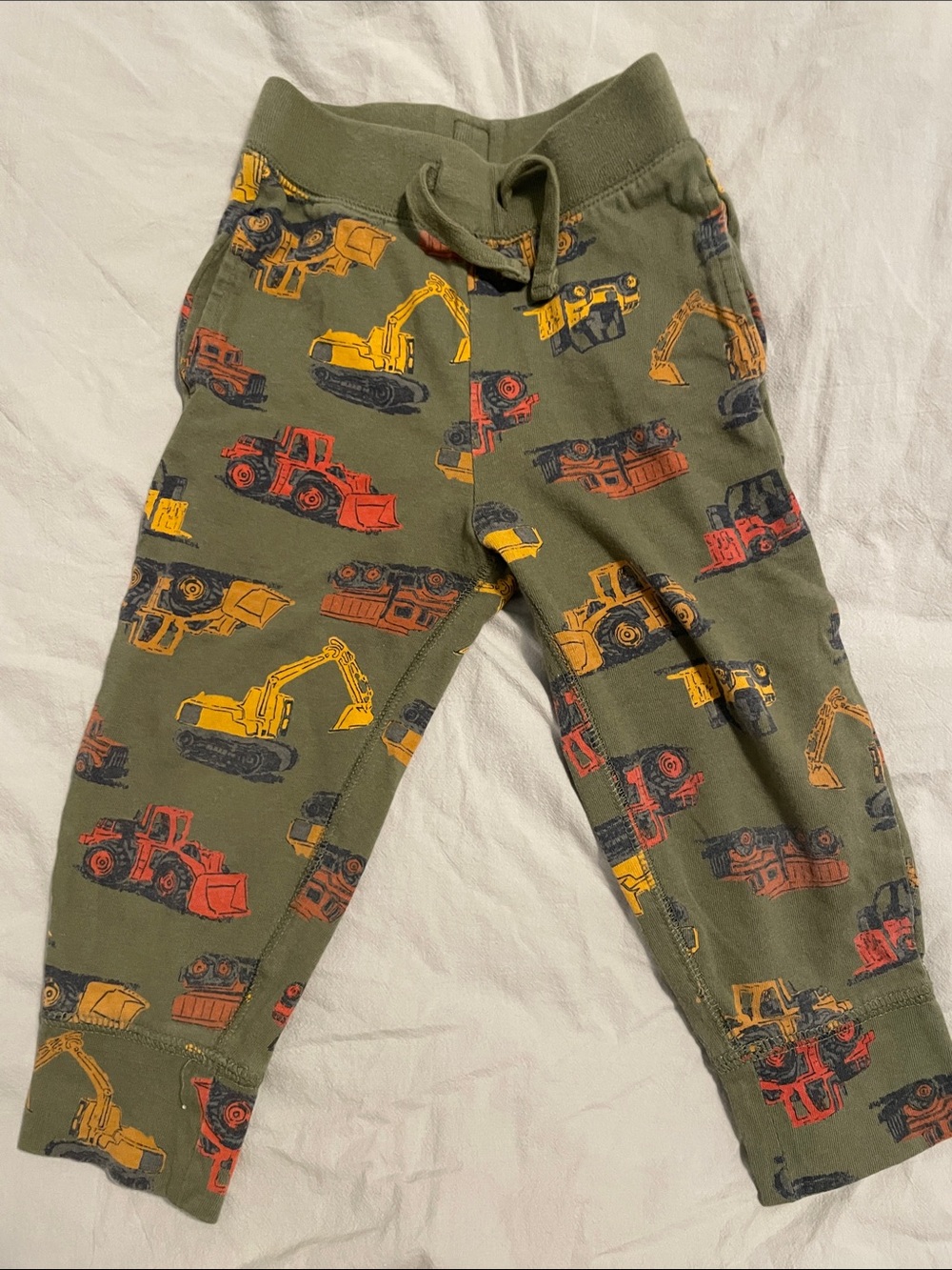 GAP Olive Green Construction-Print Joggers
